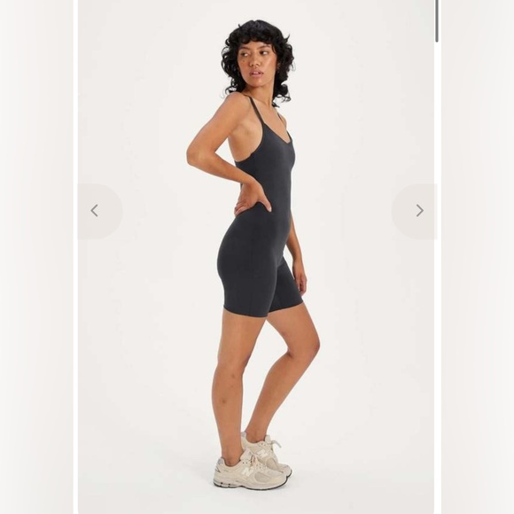 girlfriend collective Pants - The Girlfriend Collective The Barre Unitard Romper Bodysuit Black